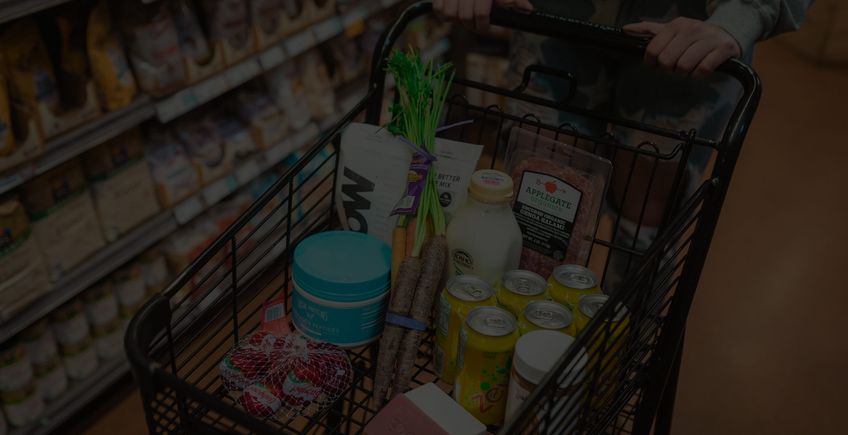 Grocery shopping scene representing fresh produce selection and everyday purchasing