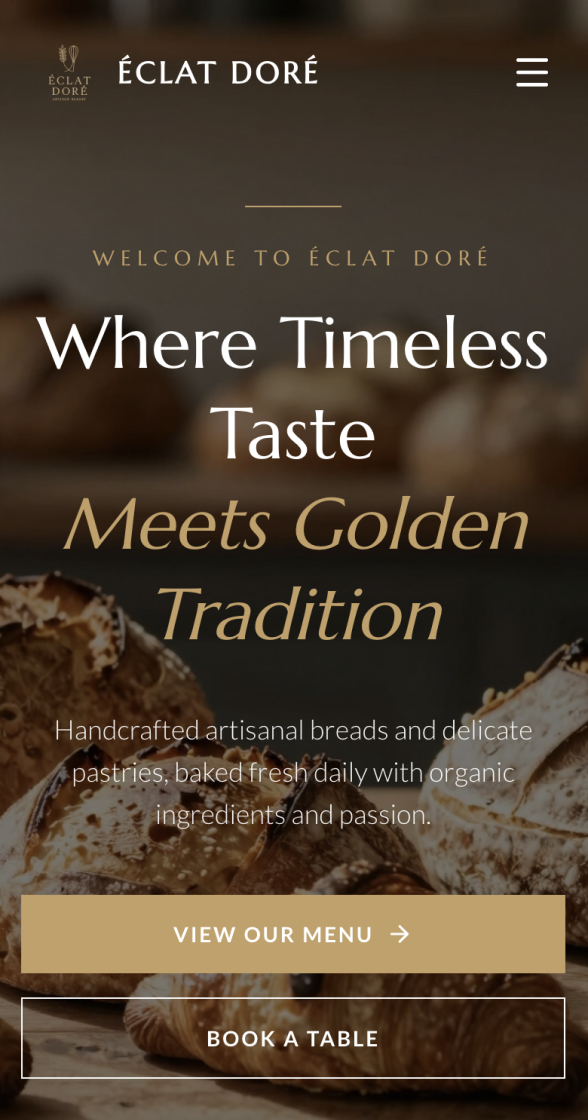 ai-generated English bakery website by Wegic AI