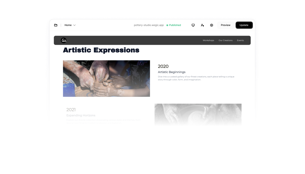 “Mom’s site? Done in 35 minutes.”
