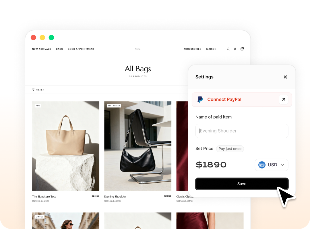 AI generated ecommerce website from Wegic AI