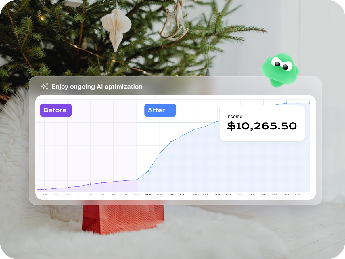 increase income with ai-generated Christmas campaign page in Wegic