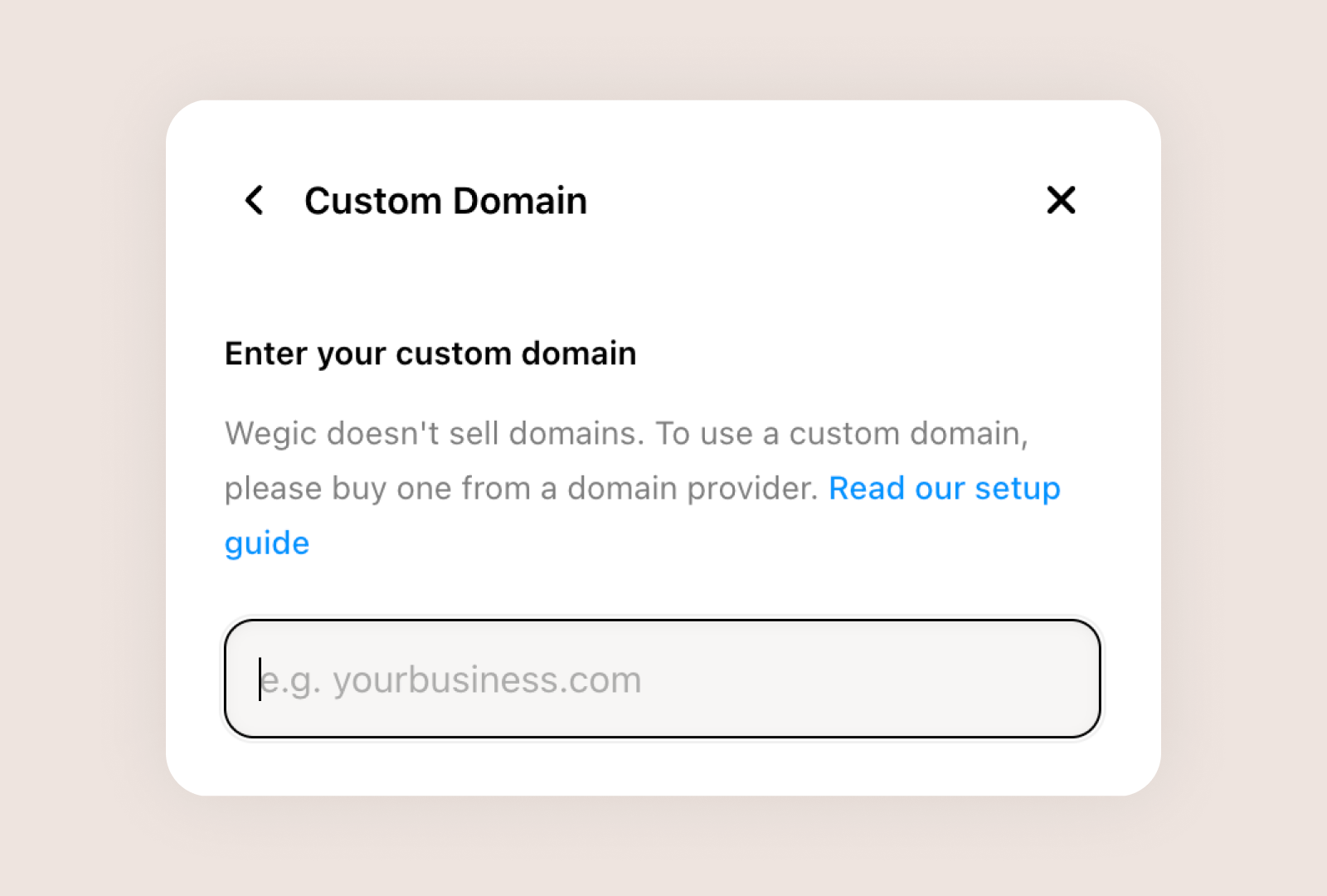 connect custom domain to the multilingual website created in Wegic AI