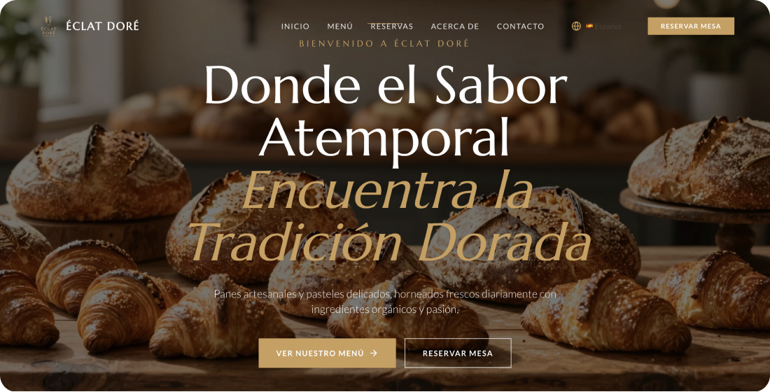 a Spanish bakery website built by Wegic AI