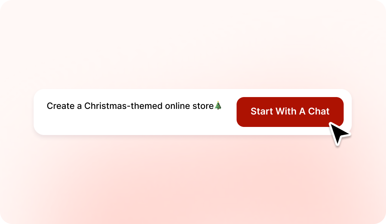 chat to start making a christmas holiday online store in Wegic AI
