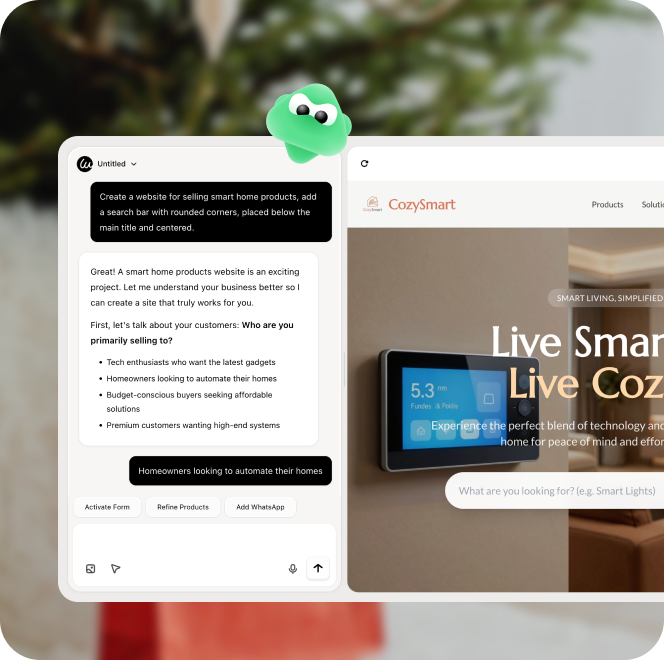 interface of Wegic's AI website builder