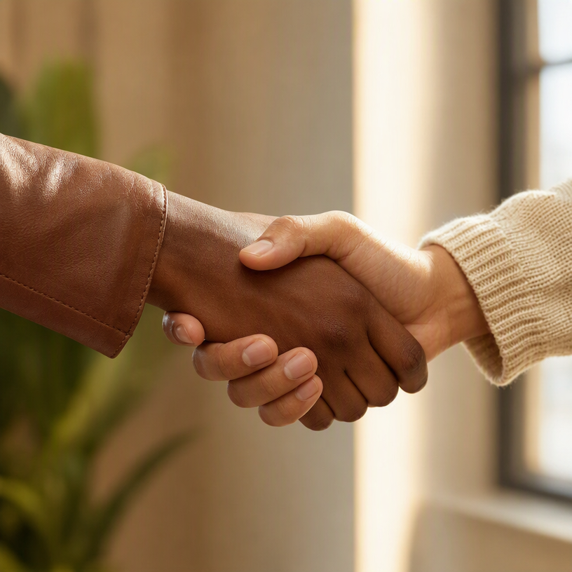 Trust partnership handshake