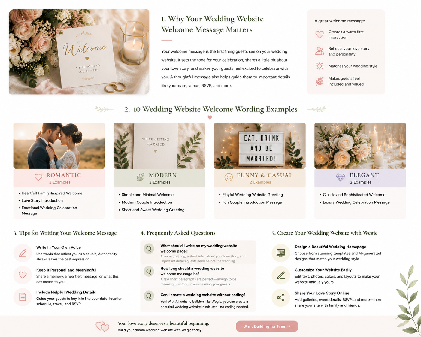 10 Wedding Website Welcome Message Examples for Your Special Day