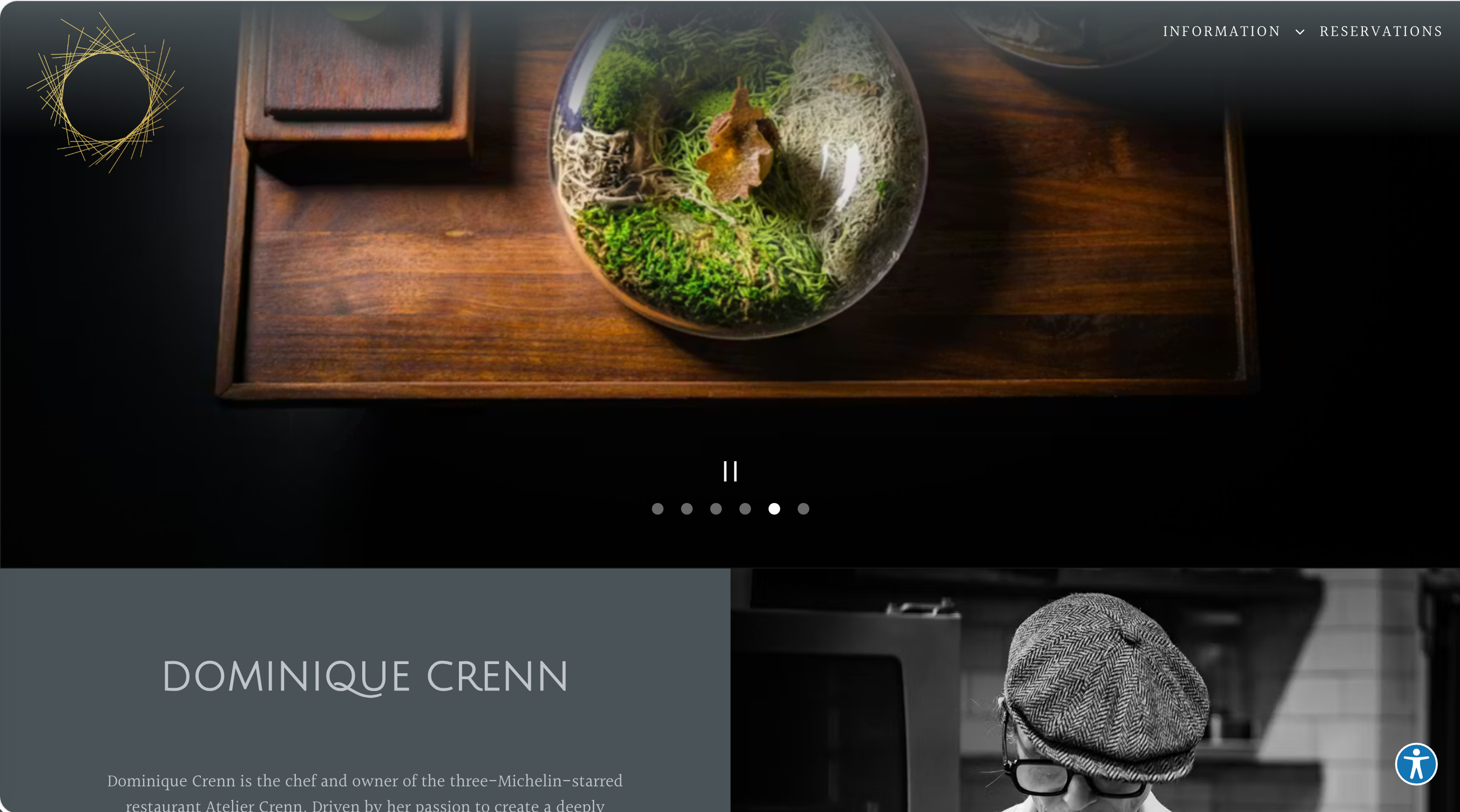 Atelier Crenn fine dining restaurant website example Atelier Crenn fine dining restaurant website example