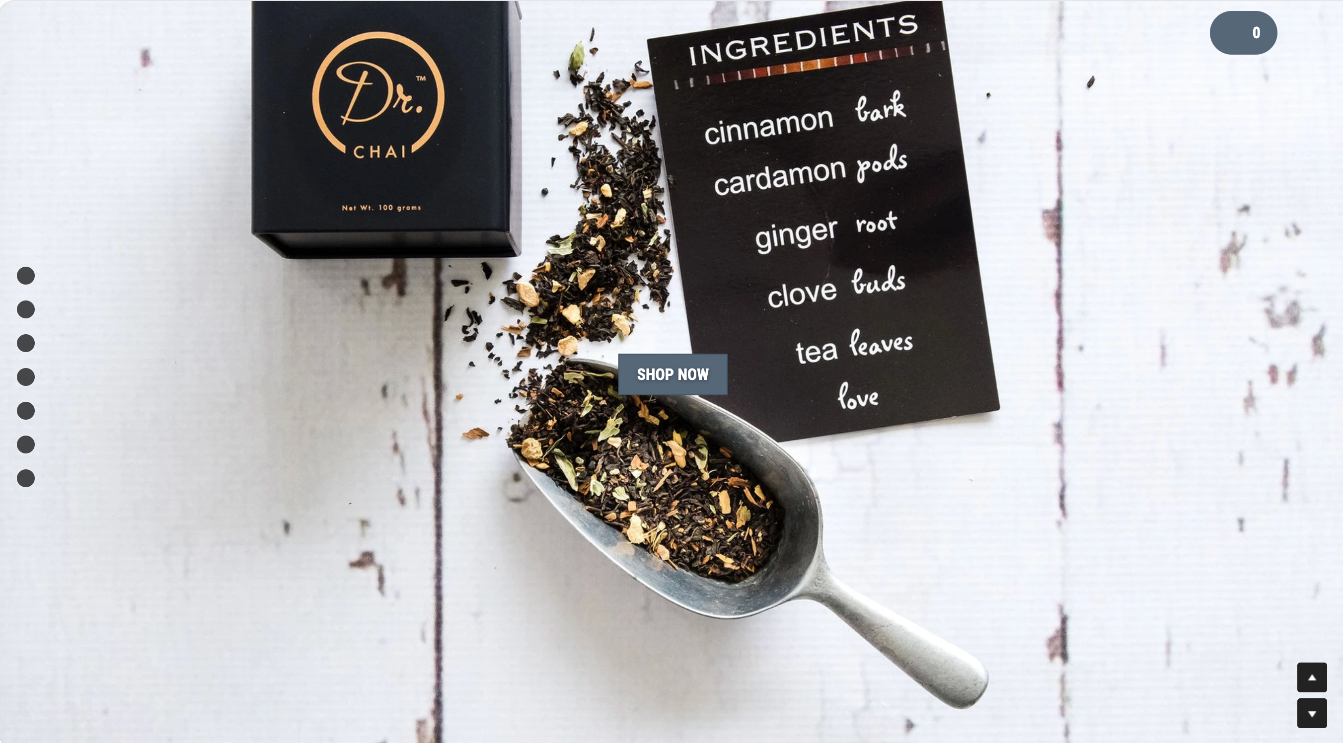 Dr Chai Tea strikingly single product DTC example Dr Chai Tea strikingly single product DTC example