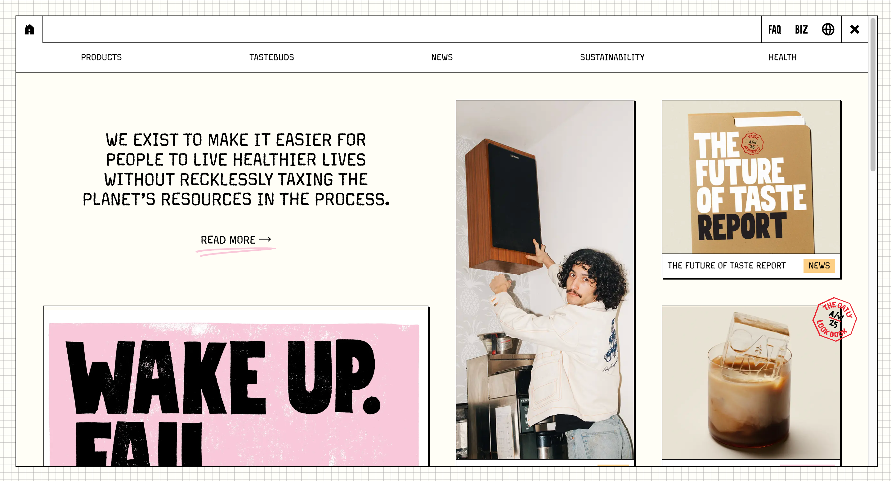 Rédaction de contenu de personnalité de marque sur la page d'accueil d'Oatly Rédaction de contenu de personnalité de marque sur la page d'accueil d'Oatly