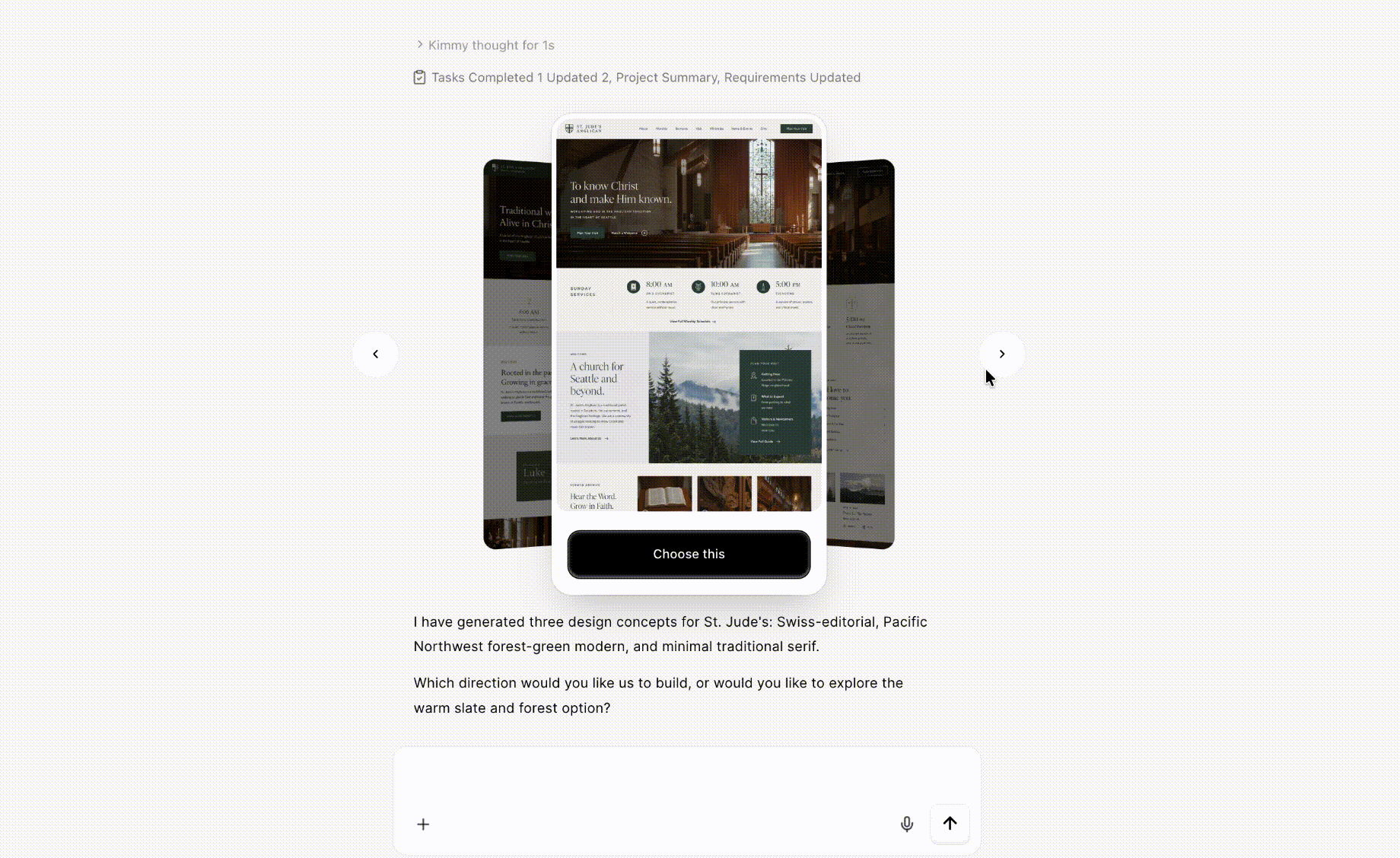 generation of three distinct reference UI proposals generation of three distinct reference UI proposals