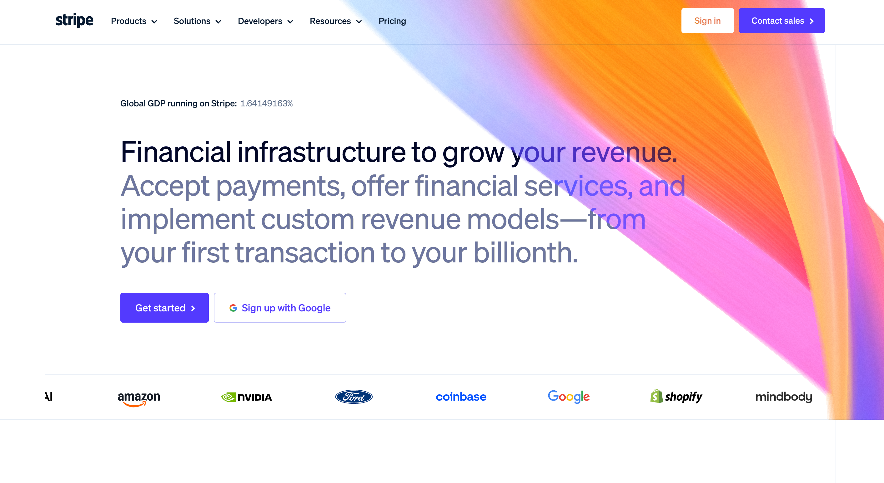 Conception de page d'accueil de Stripe pour deux publics Conception de page d'accueil de Stripe pour deux publics