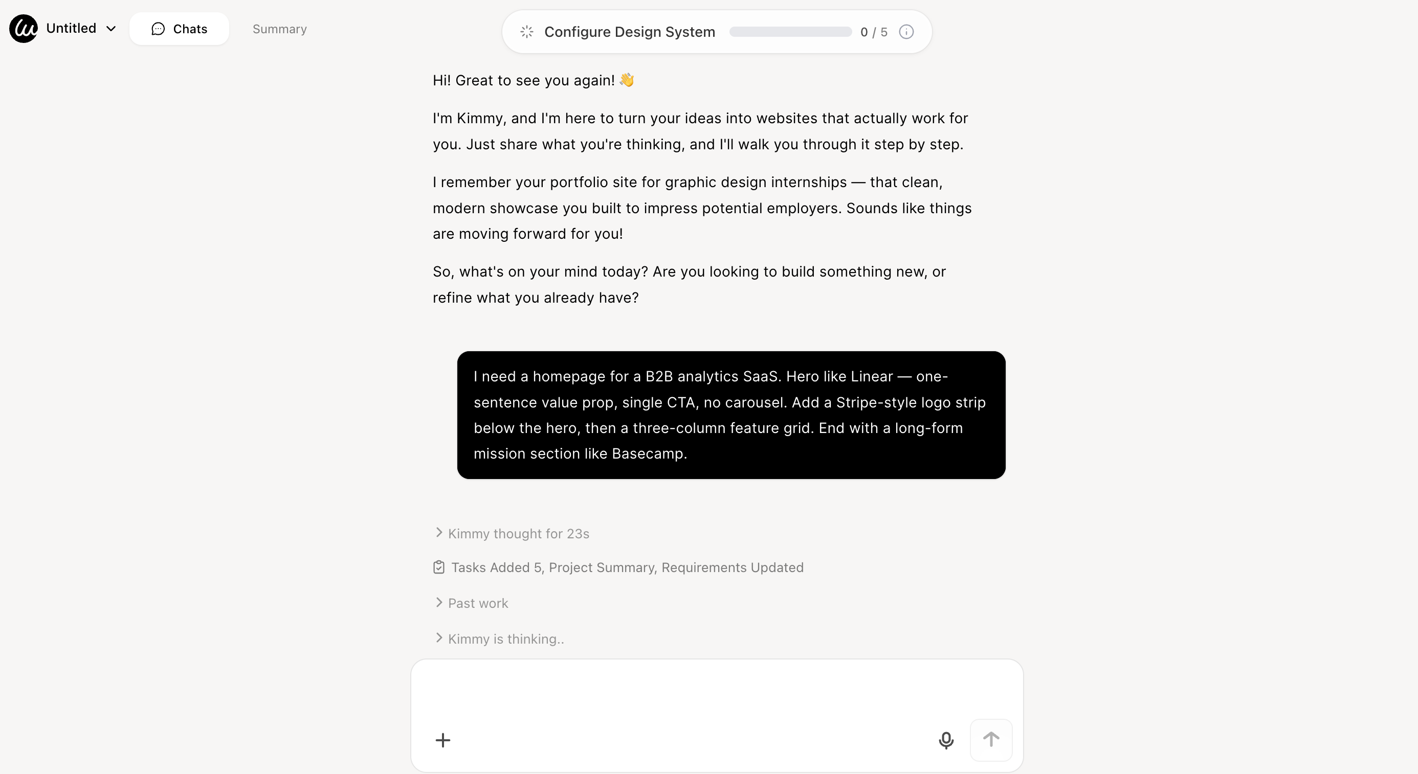 Discutez avec Wegic Kimmy AI pour créer une page d'accueil Discutez avec Wegic Kimmy AI pour créer une page d'accueil