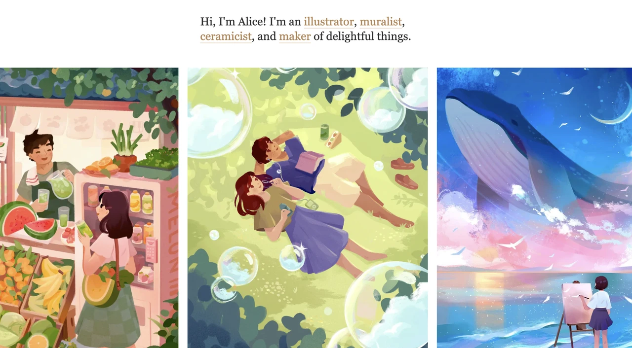 Sito web del portfolio fantastico