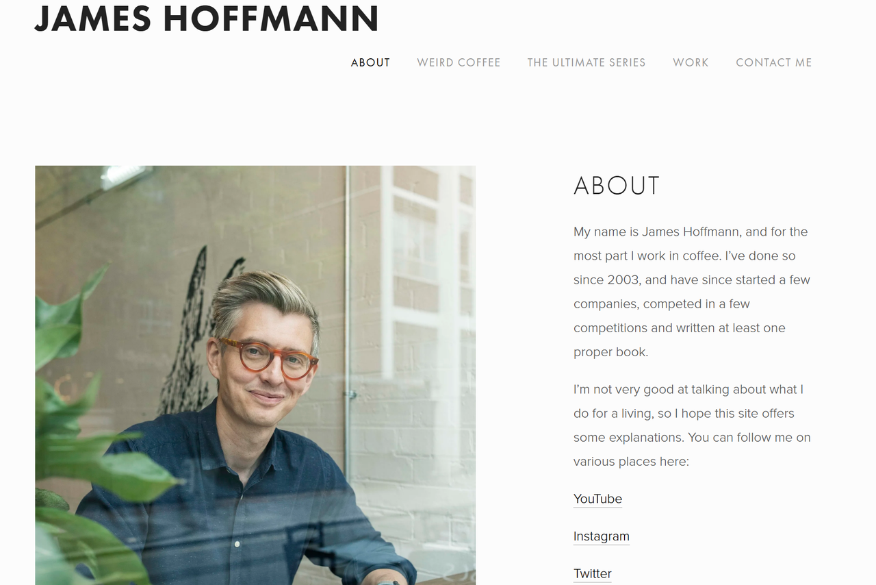 Homepage of James Hoffmann – Coffee Expert Homepage of James Hoffmann – Coffee Expert