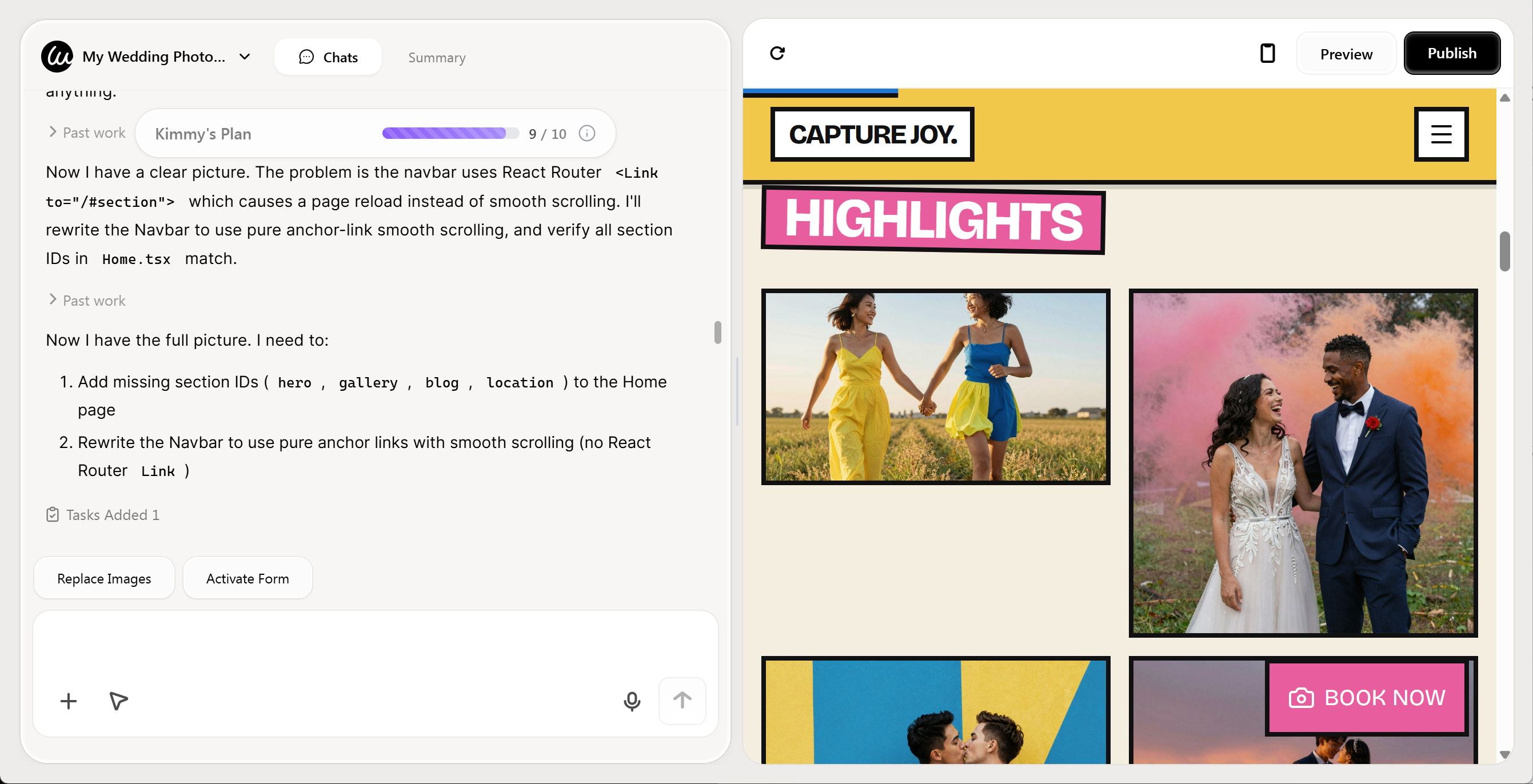 Prévia do site de portfólio de fotografia gerado pela Wegic AI mostrando layout personalizado Prévia do site de portfólio de fotografia gerado pela Wegic AI mostrando layout personalizado