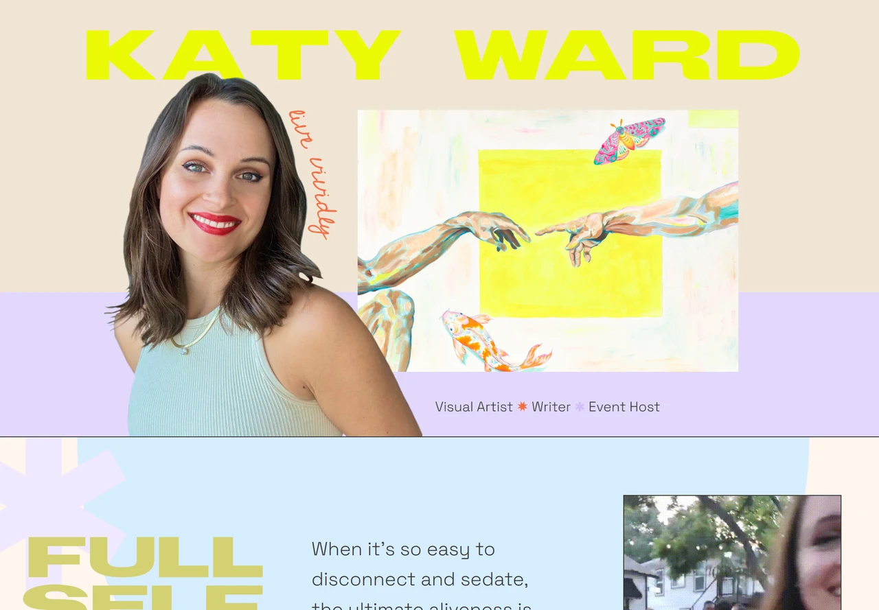 Homepage of Katy Ward's storybrand website