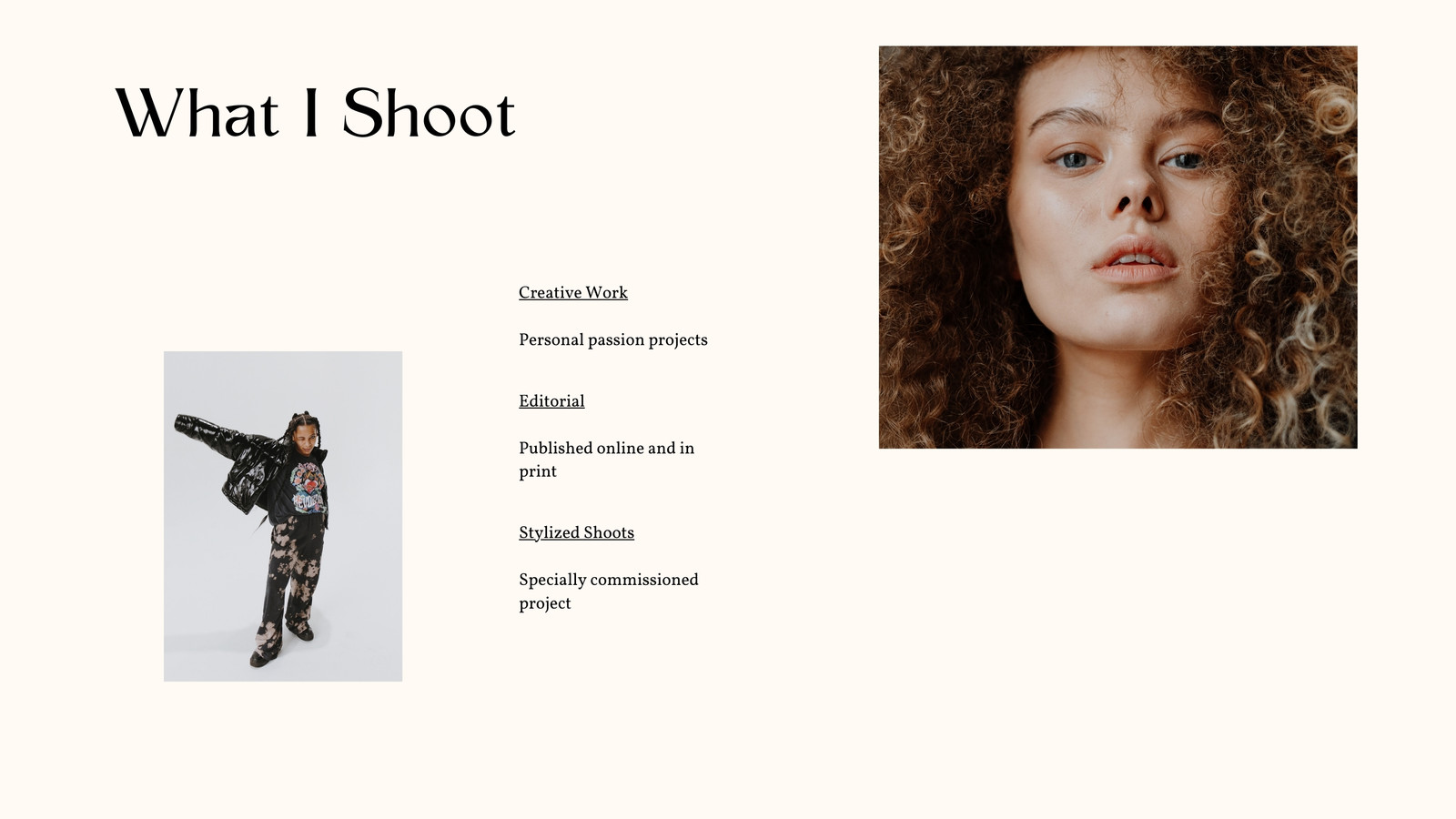 Site de fotografia editorial curada no Canva Site de fotografia editorial curada no Canva