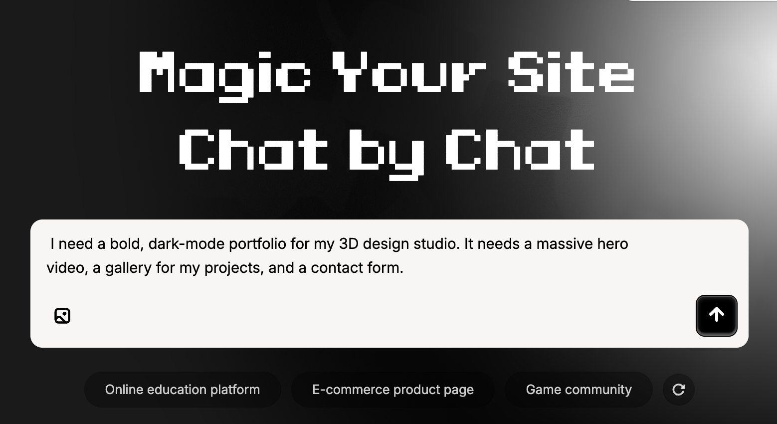 chatta con il costruttore di siti web con l'IA chatta con il costruttore di siti web con l'IA