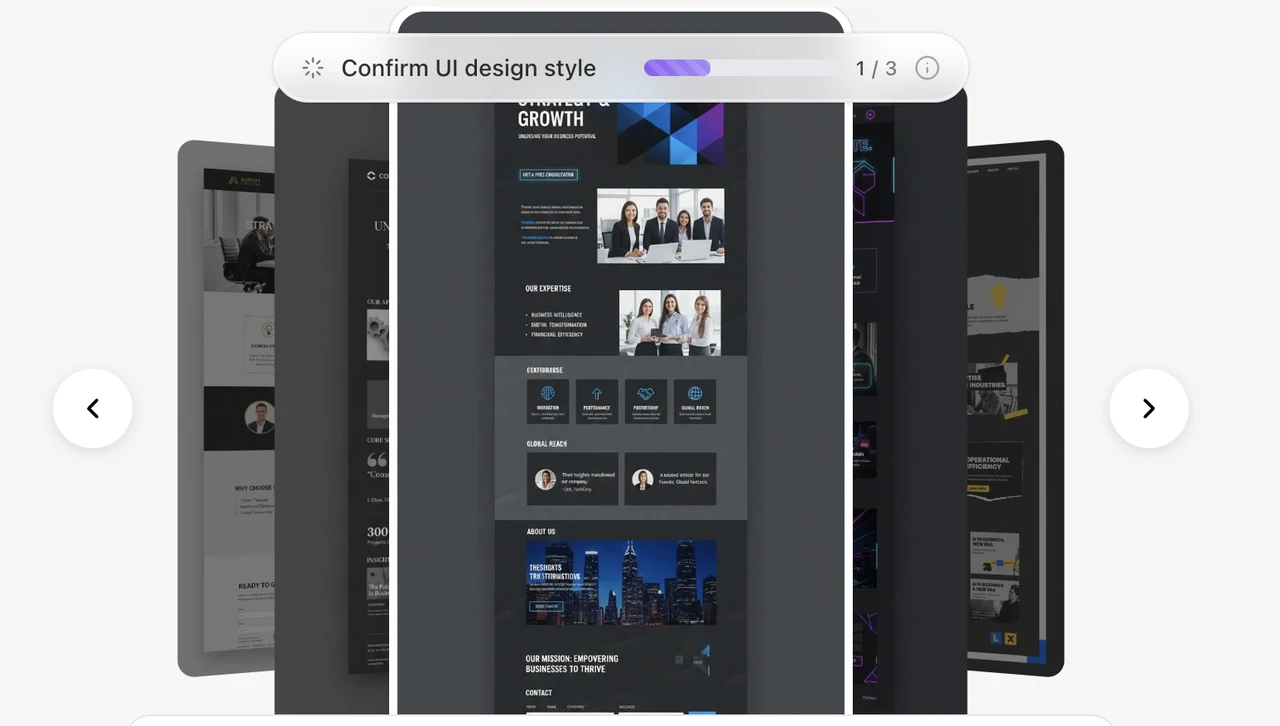 progettazione di siti web con l'IA