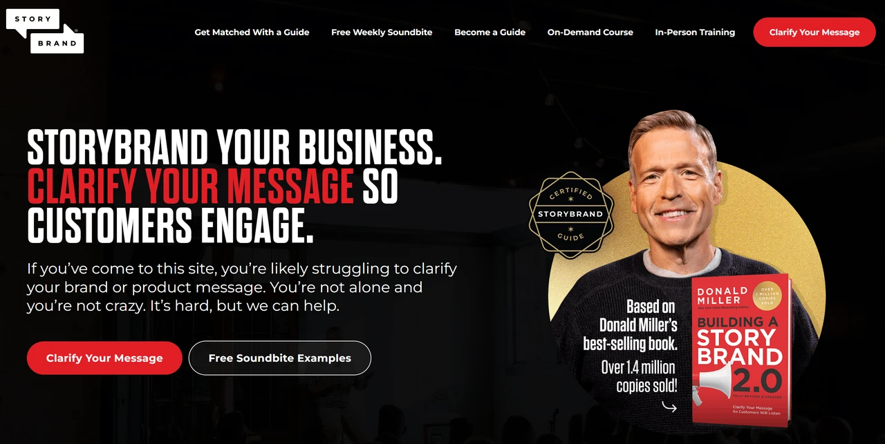 Homepage of StoryBrand