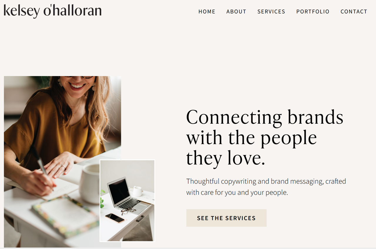 Homepage of Kelsey O'Halloran – Brand Messaging Consultant Homepage of Kelsey O'Halloran – Brand Messaging Consultant