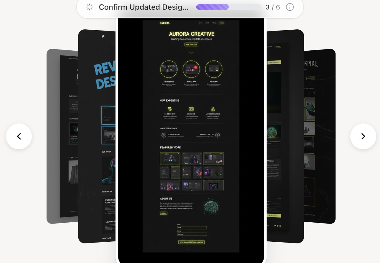 diseño de sitio web por IA