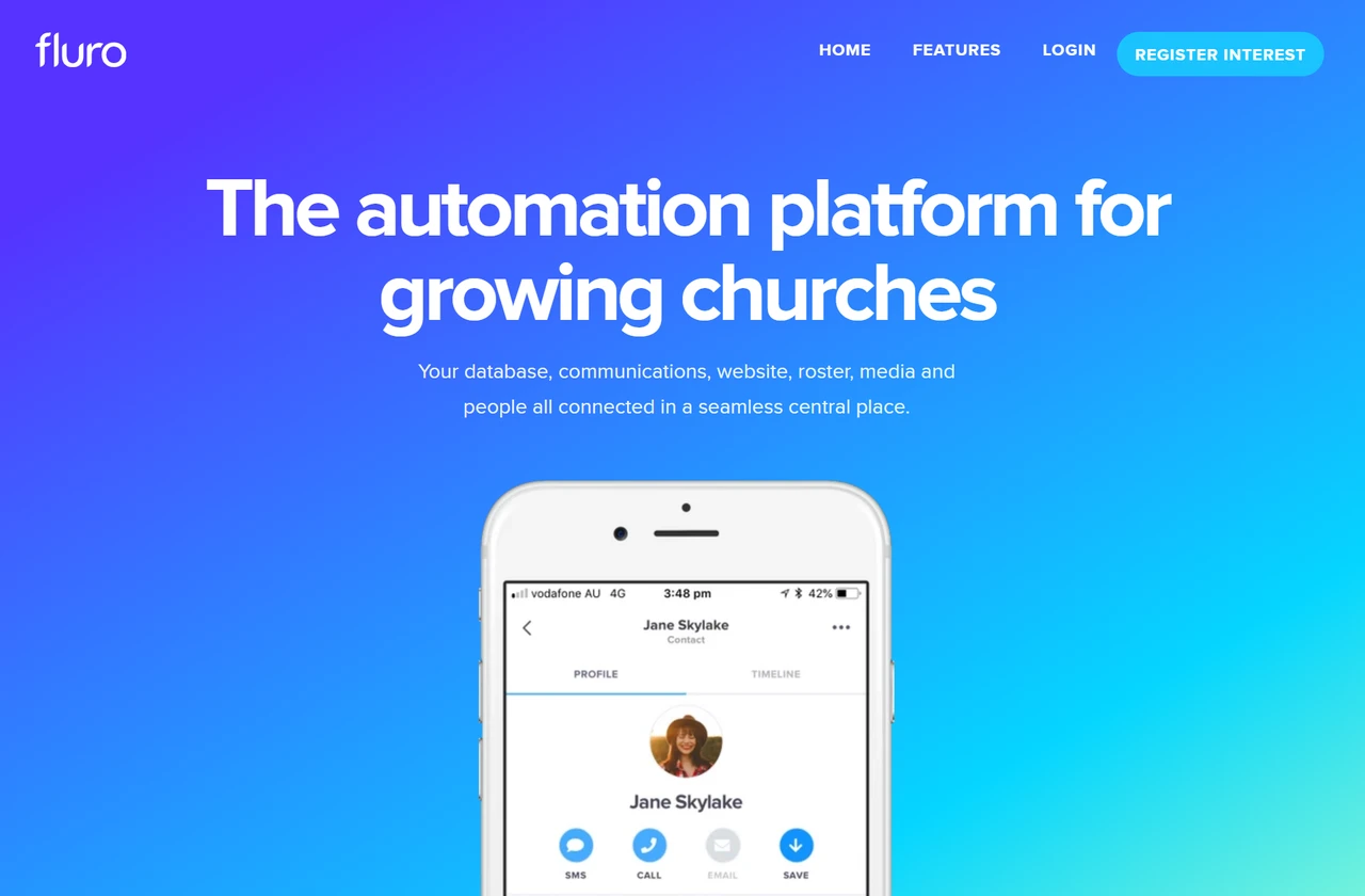 Homepage of fluro's StoryBrand website