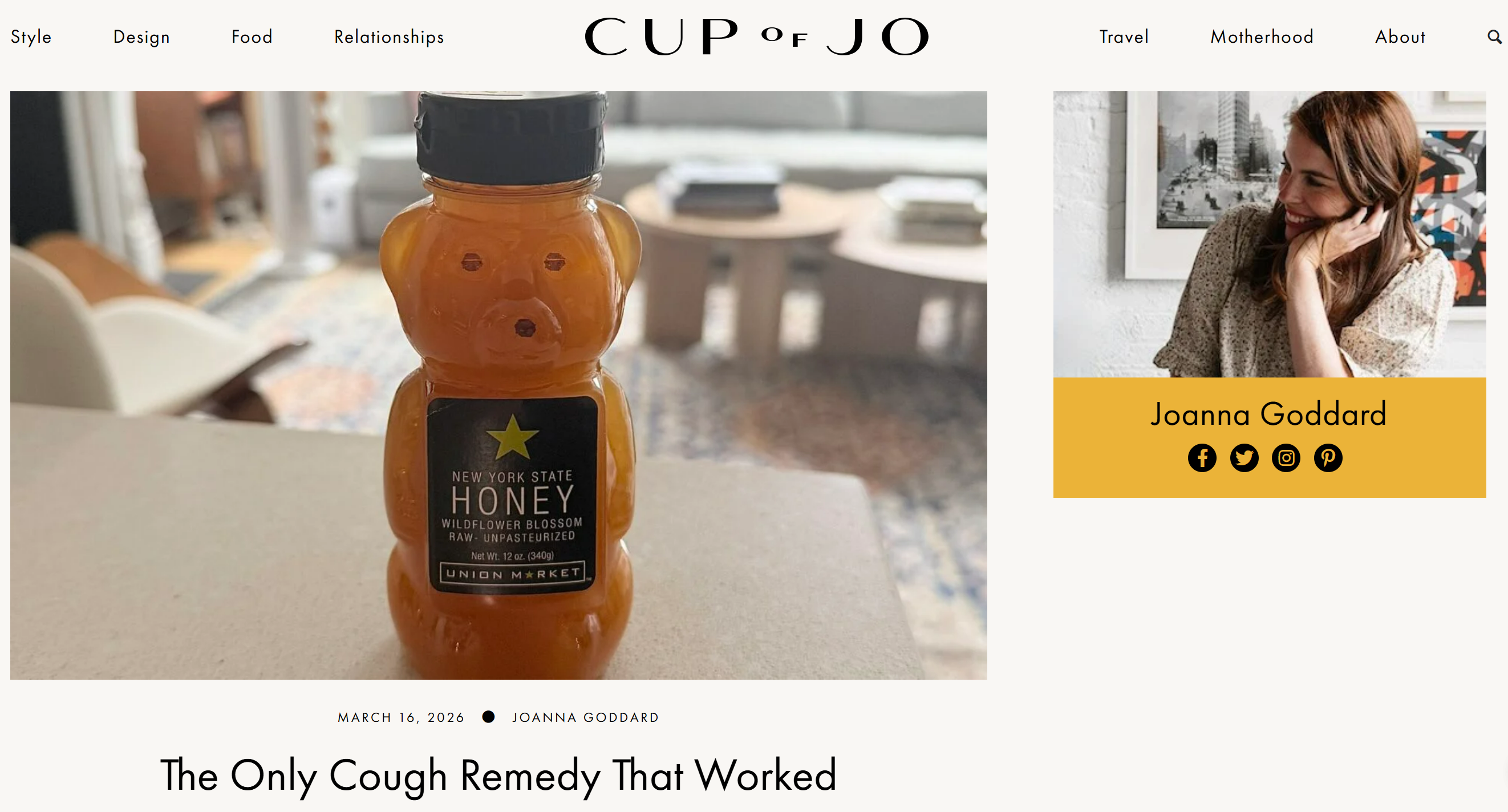 Página de inicio del sitio web de blog - A Cup of Jo Página de inicio del sitio web de blog - A Cup of Jo