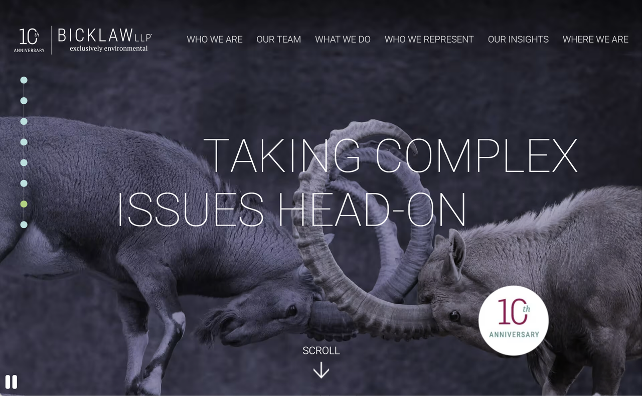 Homepage of law firm website - Bick Law Homepage of law firm website - Bick Law