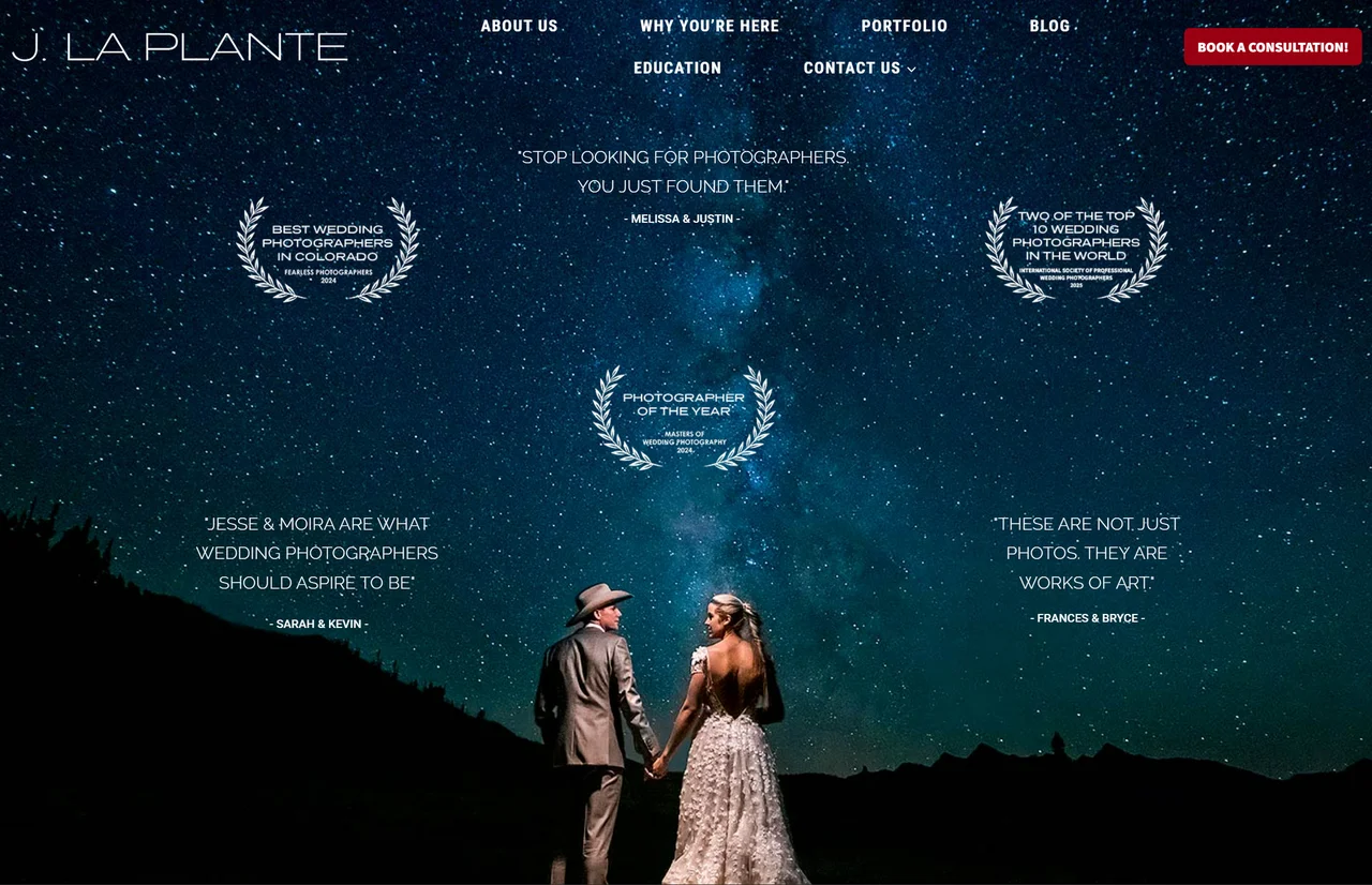 Homepage of J. La Plante – Cinematic Weddings