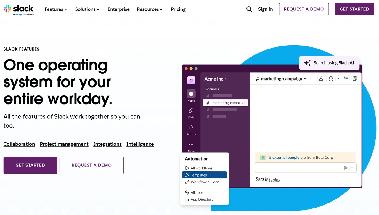Slack – The Product Demo Landing Page