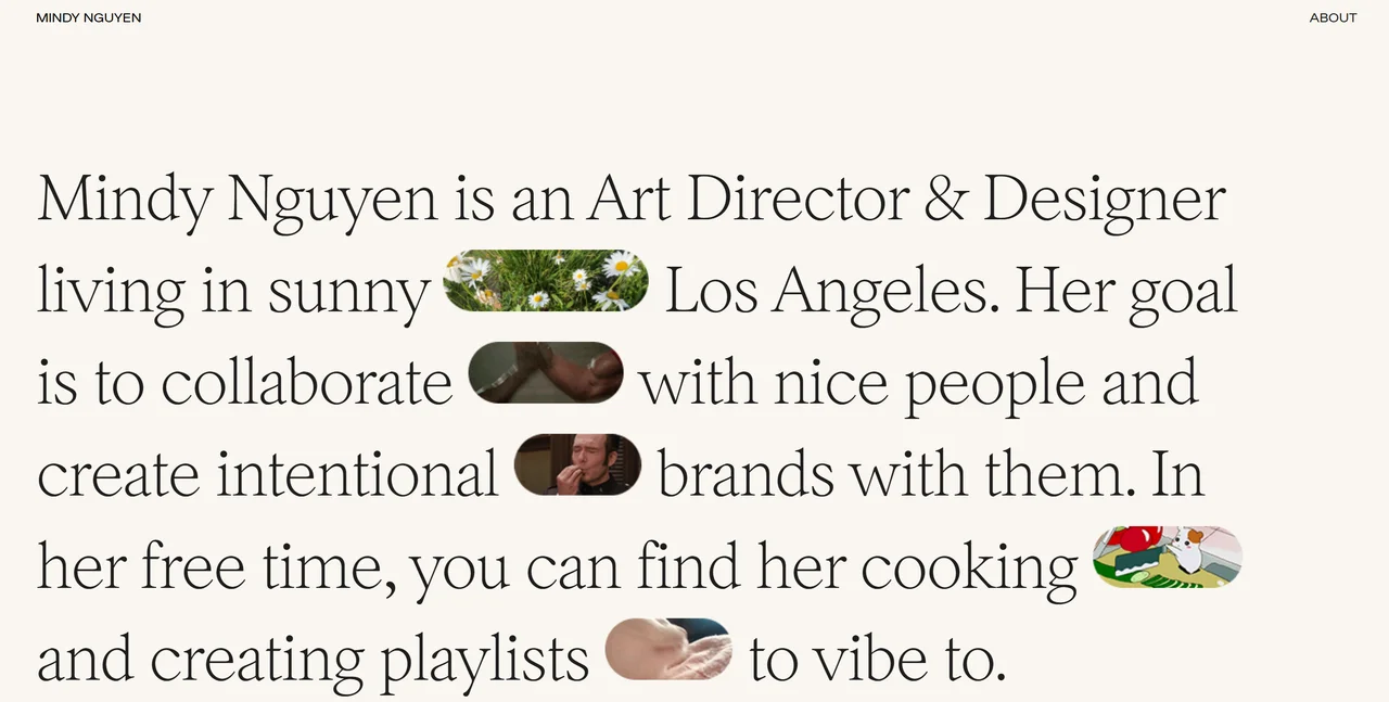 Homepage of Mindy Nguyen – Visual Artist & Designer Homepage of Mindy Nguyen – Visual Artist & Designer