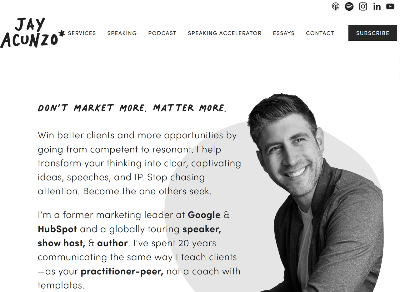 Homepage of Jay Acunzo – Storyteller for Business Homepage of Jay Acunzo – Storyteller for Business