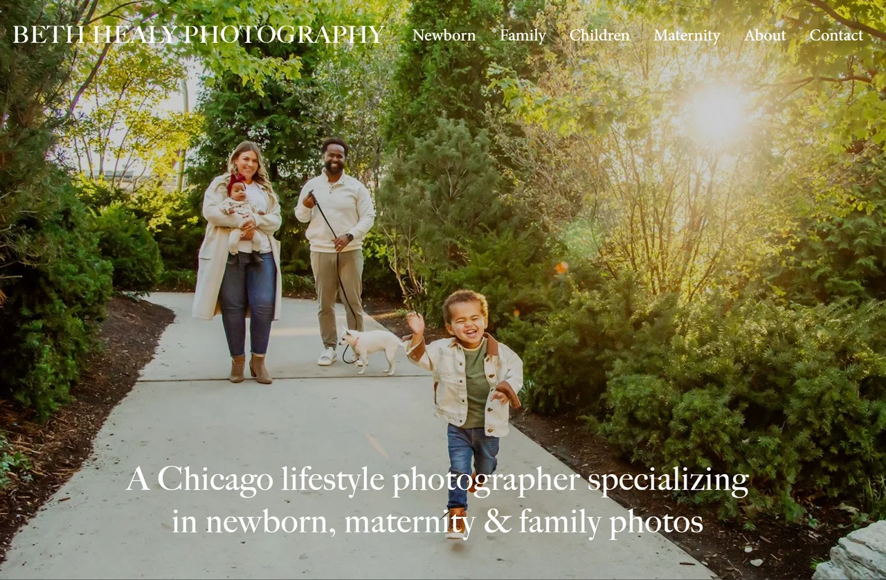 Homepage of Beth Healy – Lifestyle Photography