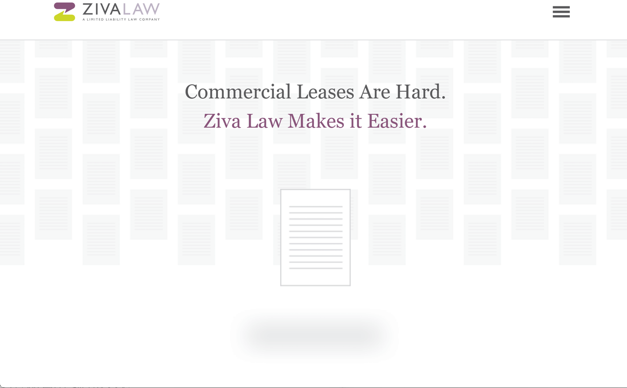 Homepage of law firm website - Ziva Law Homepage of law firm website - Ziva Law