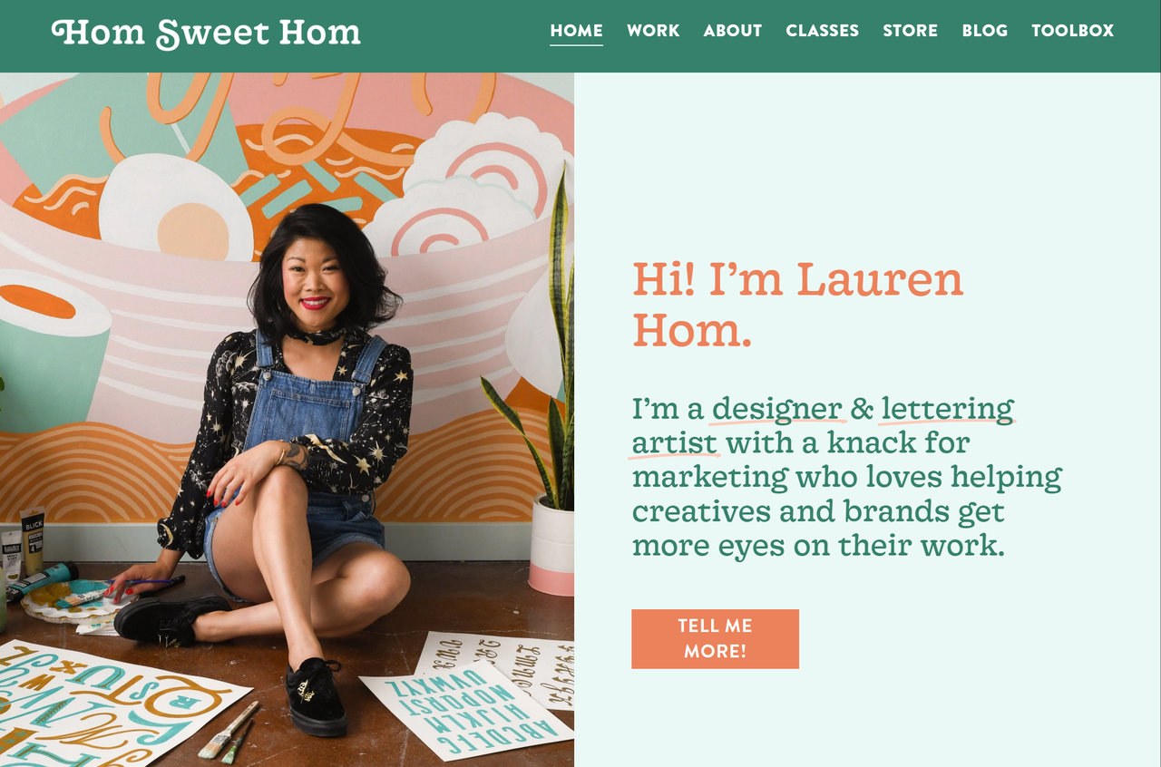 Homepage of Lauren Hom – Designer & Lettering Artist