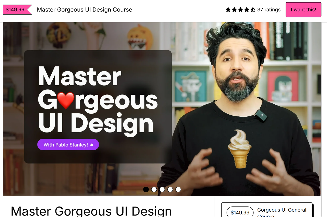 Homepage of the Master Gorgeous UI Design — Course Landing Page Homepage of the Master Gorgeous UI Design — Course Landing Page