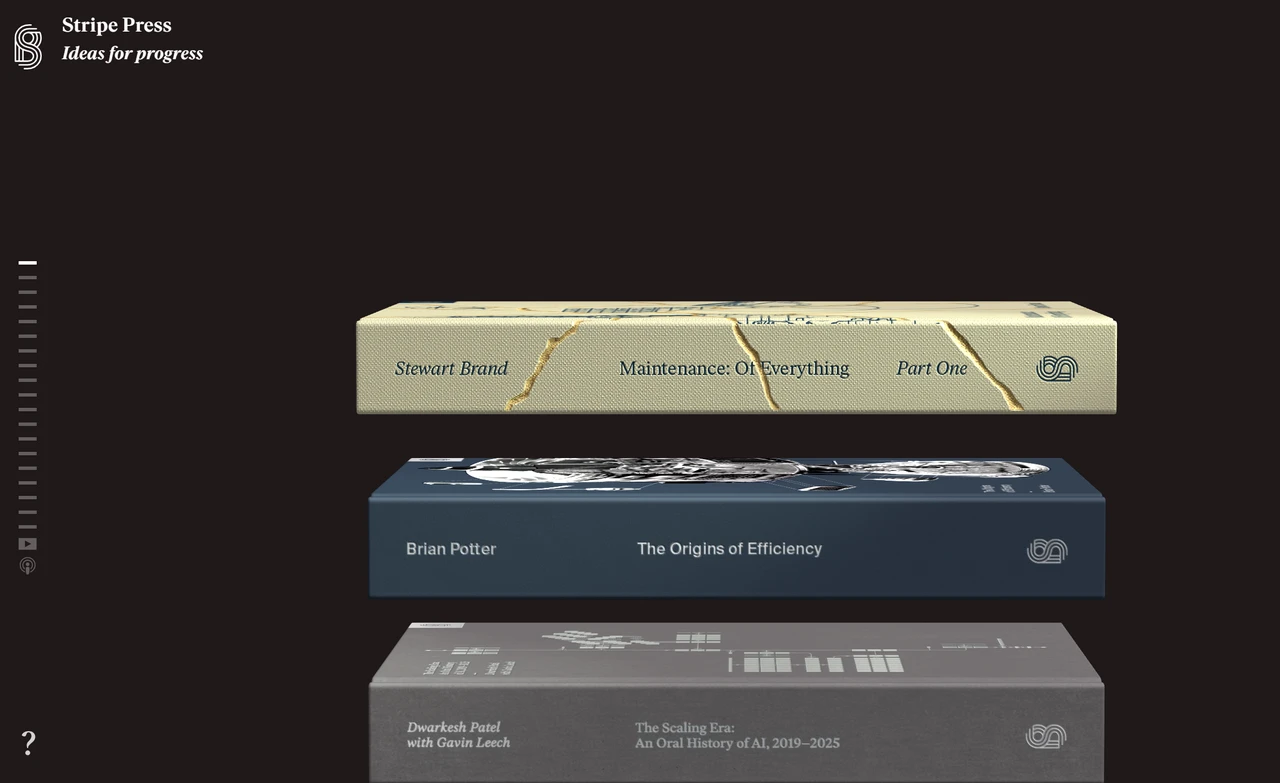 Homepage of Stripe Press