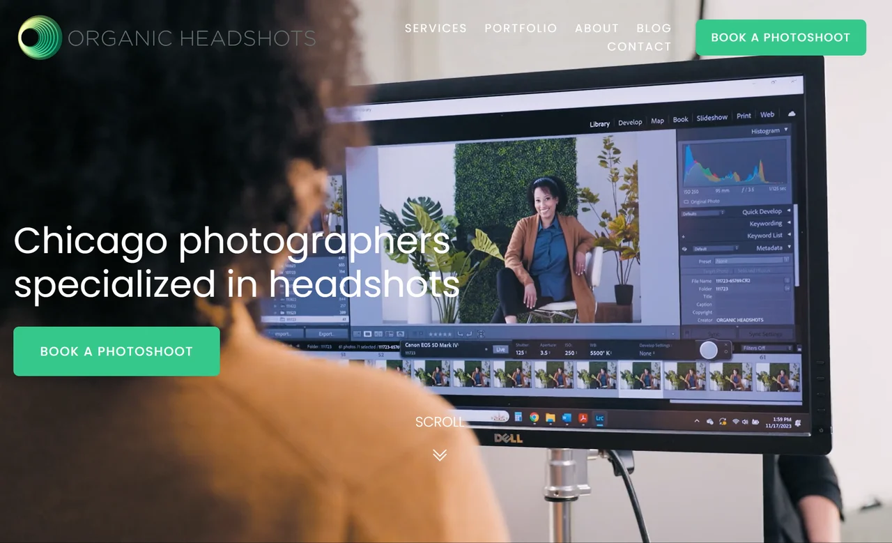 Homepage of Organic Headshots – Professional Headshots