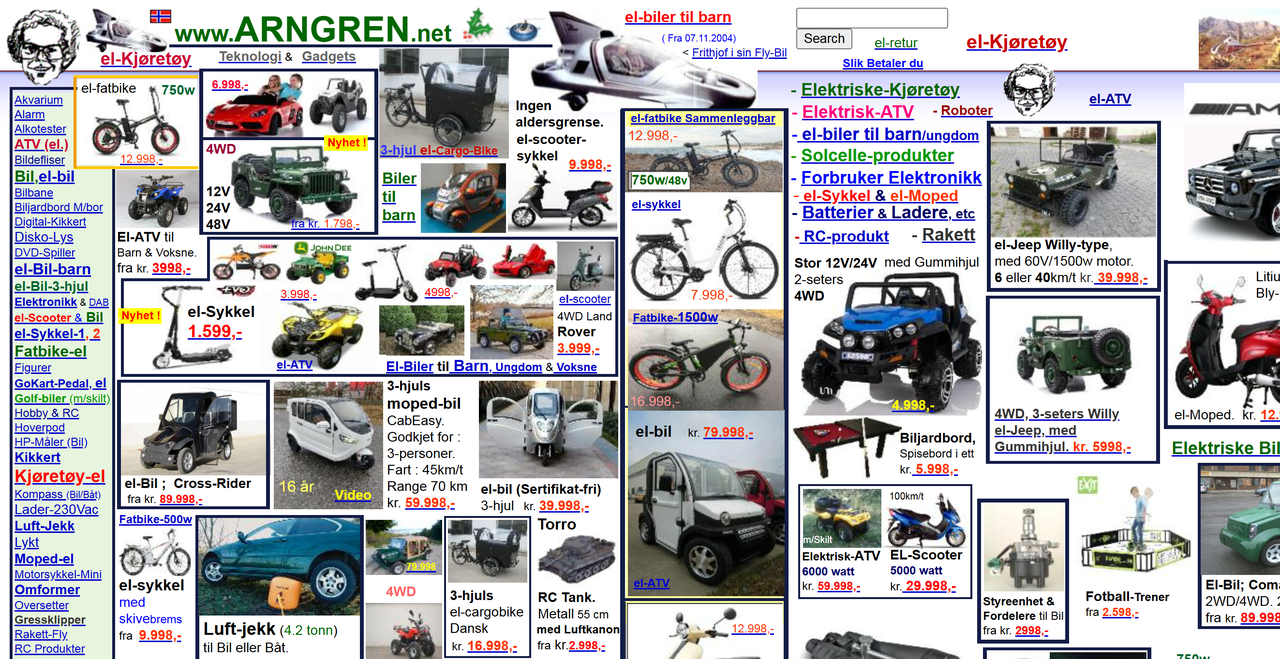 Homepage of arngren.net