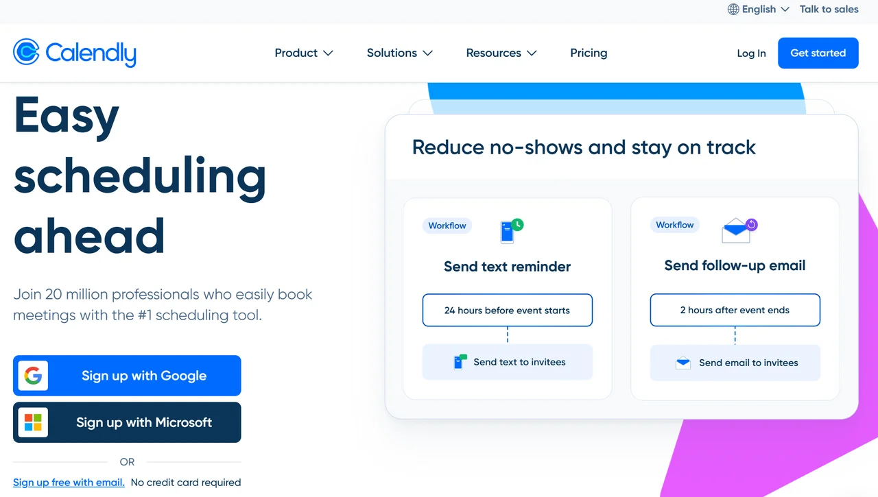 Calendly – The Problem-Solution Landing Page