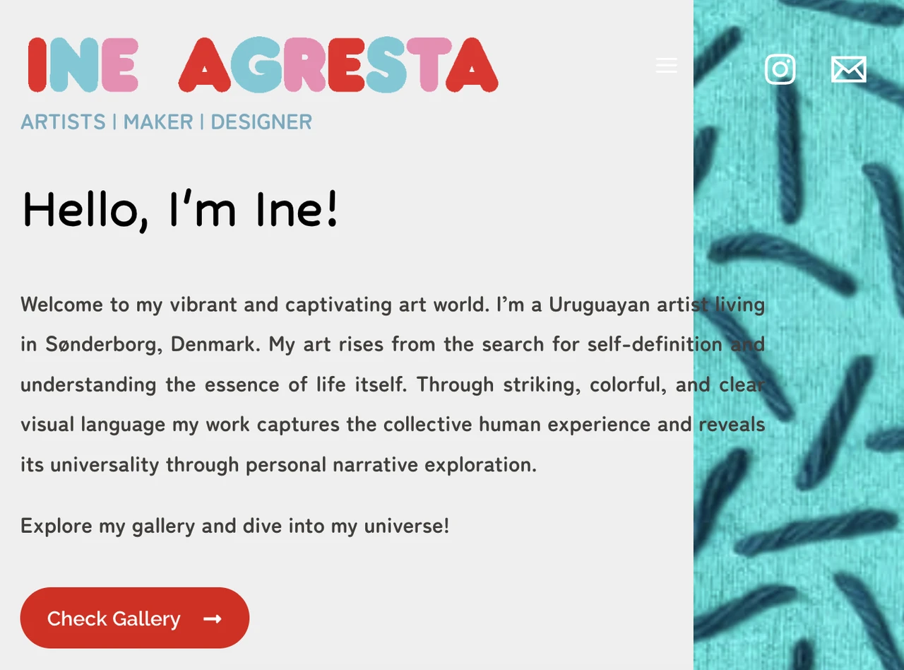 Website design example