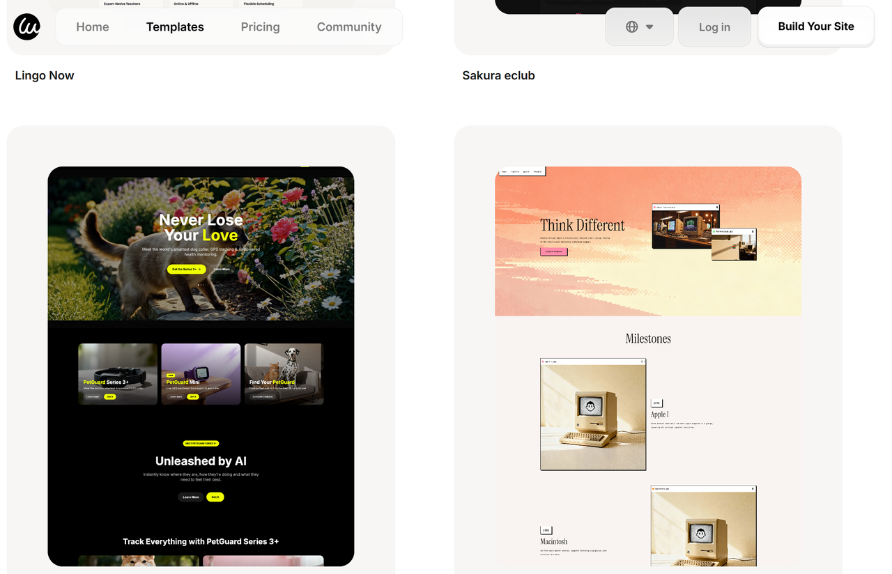 Website templates created by Wegic Website templates created by Wegic