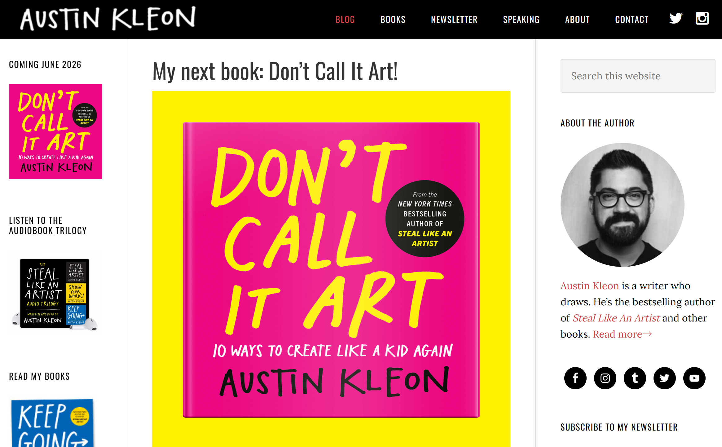 Página de inicio del sitio web de blog - Austin Kleon Página de inicio del sitio web de blog - Austin Kleon
