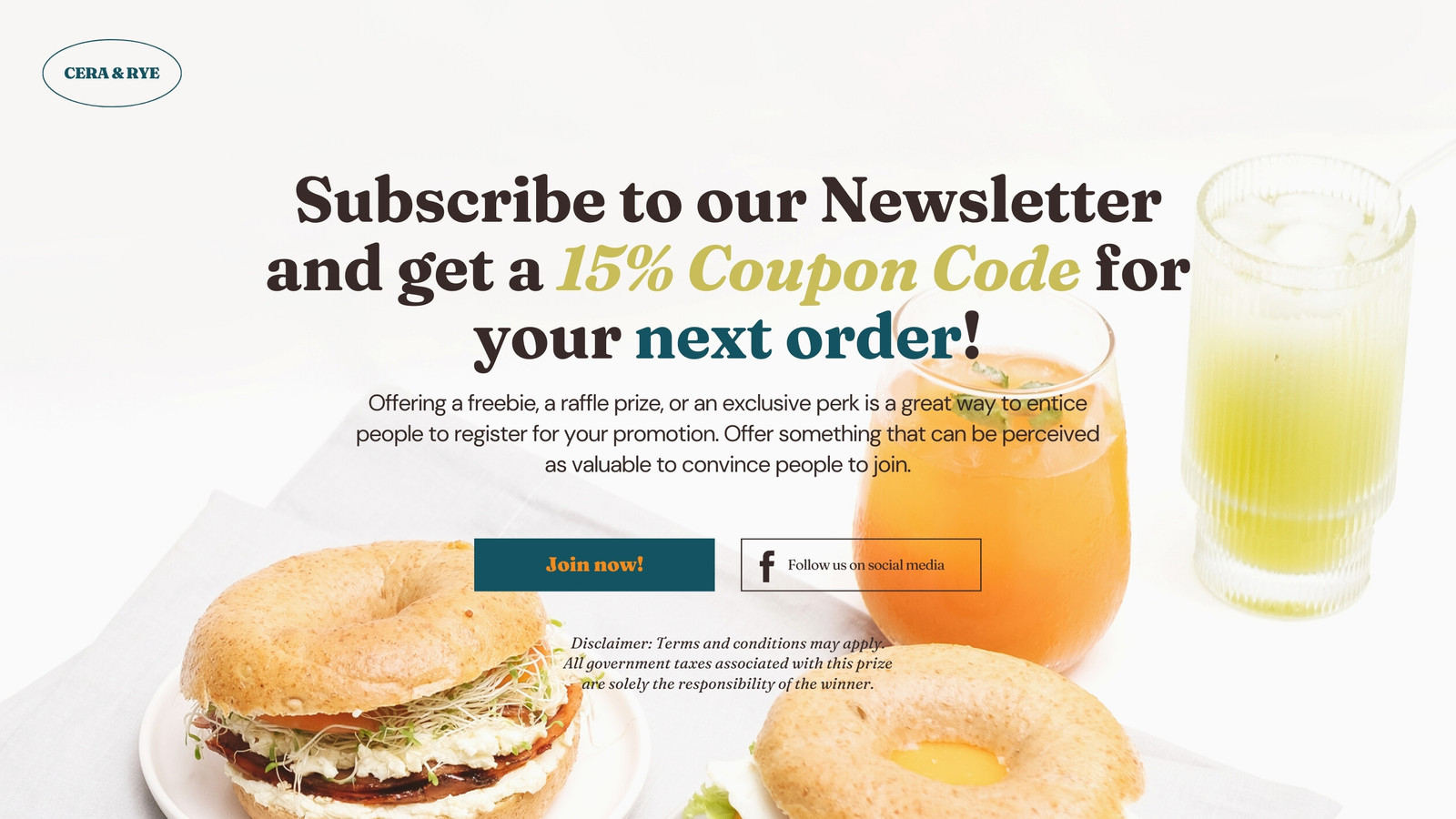 Página de inscrição verde-limão e laranja do Canva para site de comida Página de inscrição verde-limão e laranja do Canva para site de comida