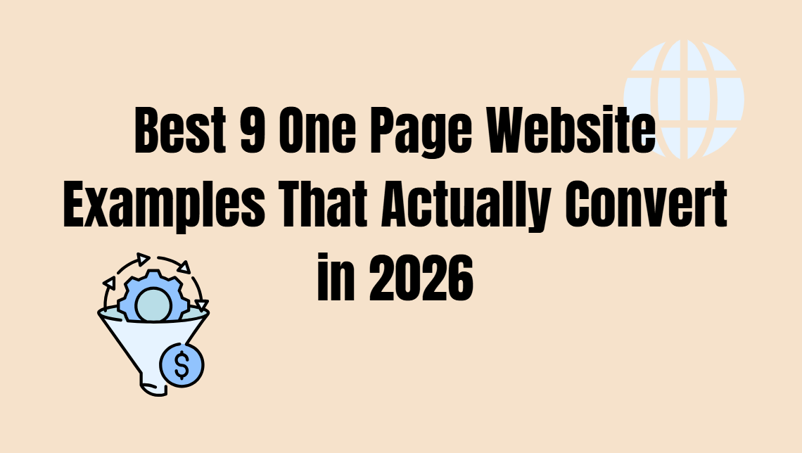 Best 9 One-page Website Examples That Actually Convert in 2026