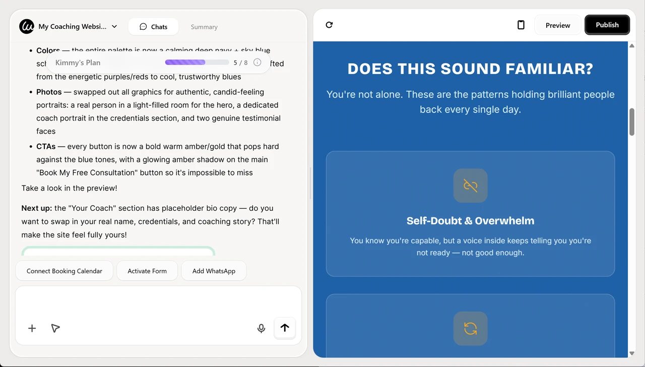 Wegic AI changes the color of the website copy