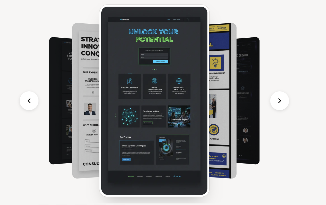sito web generato dall'IA