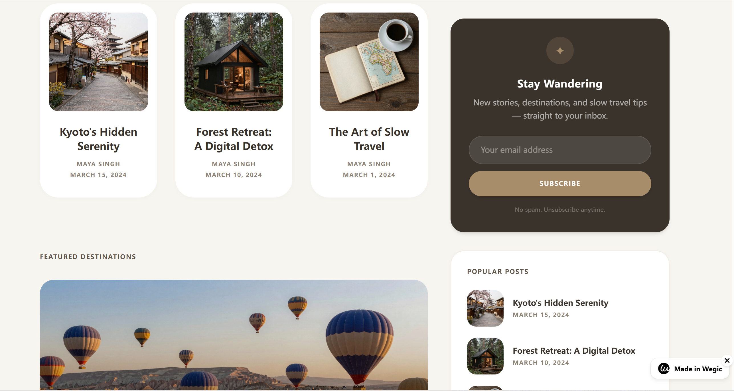 Wegic AI agrega una sección de suscripción al boletín en la barra lateral derecha Wegic AI agrega una sección de suscripción al boletín en la barra lateral derecha